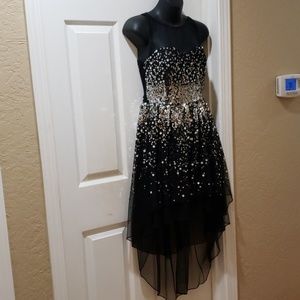 Asymmetrical sequenced dress